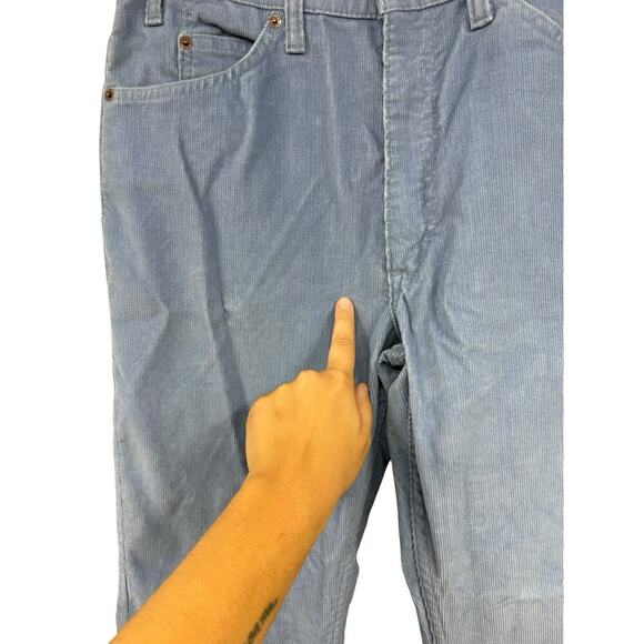 Vintage LEVIS SF 207 Mens SZ 34 X 31 Blue Corduroy Straight Pants - Picture 3 of 10